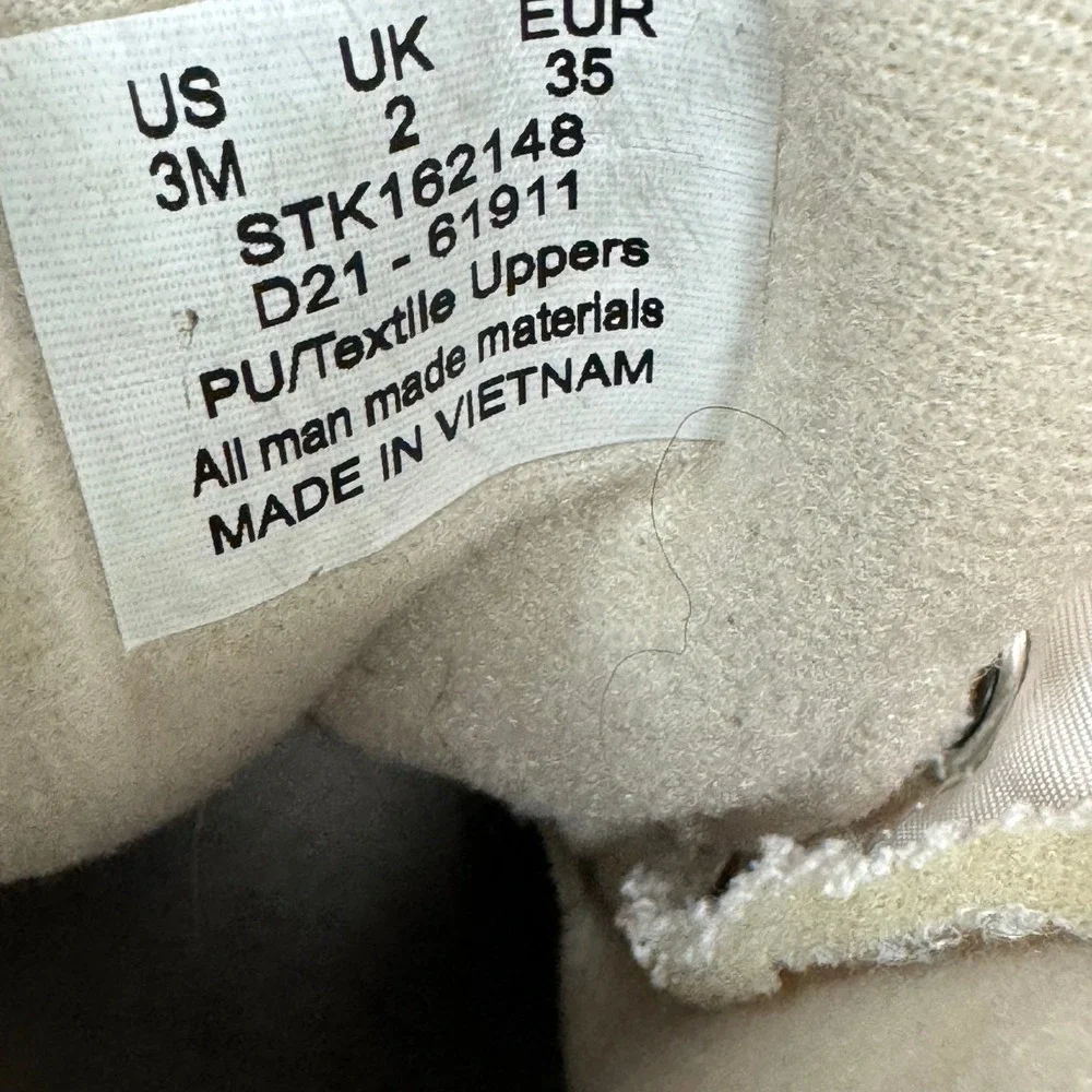 Sperry Top-Sider Quilted Rubber Duck Boots‎ Beige Lace Up Side Zip Girls US 3M